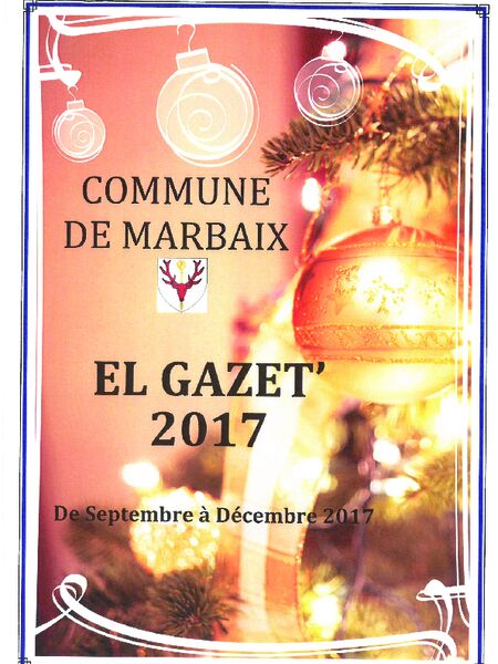 EL GAZET' 2017 - Septembre/Décembre